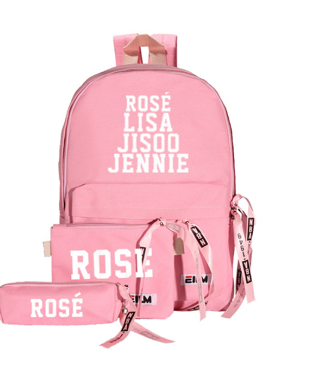 Blackpink Canvas Backpack Set with Crossbody Bag & Pencil Case