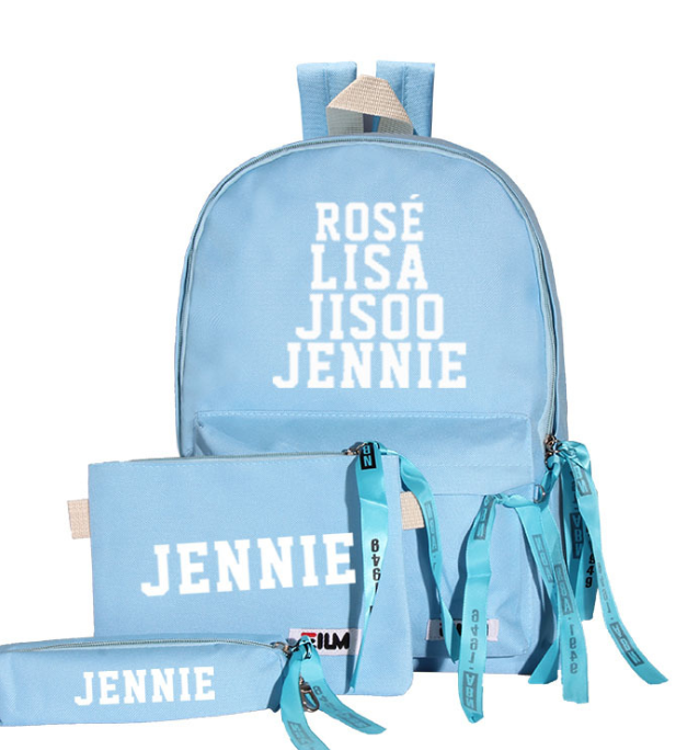 Blackpink Canvas Backpack Set with Crossbody Bag & Pencil Case