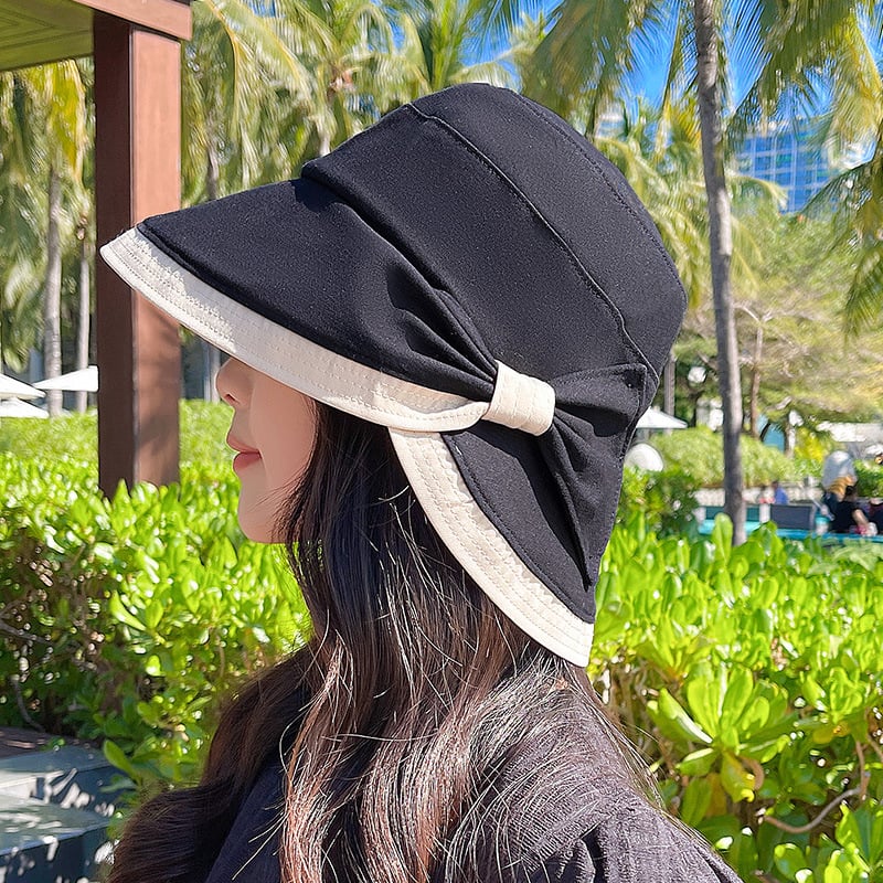 Korean Bowknot Short-Brim Fisherman Hat for Women