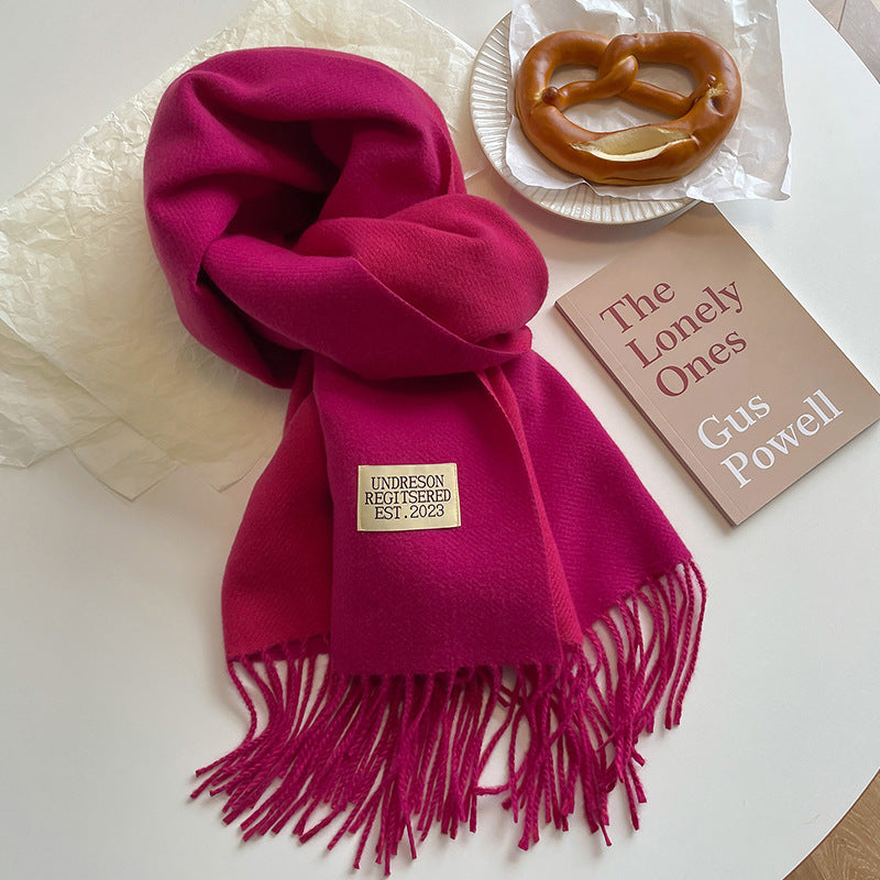 Double-Sided Cashmere Scarf for Women (Couple)