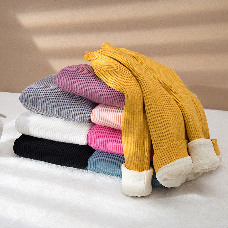Fall Winter Kids Knitted Turtleneck Sweater