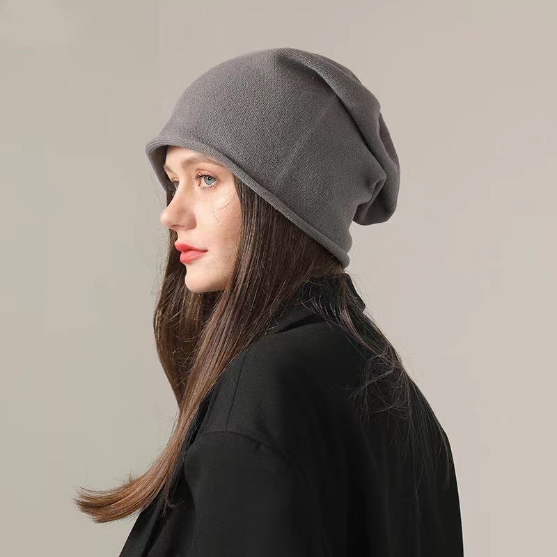 Japanese Retro Thin Knitted Hat for Autumn & Winter