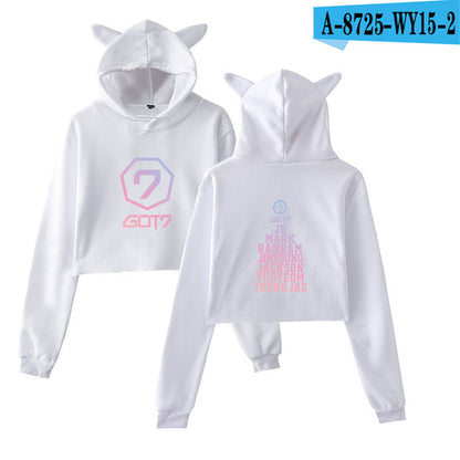 GOT7 Hoodie with Cat Print - Unisex Kpop Style