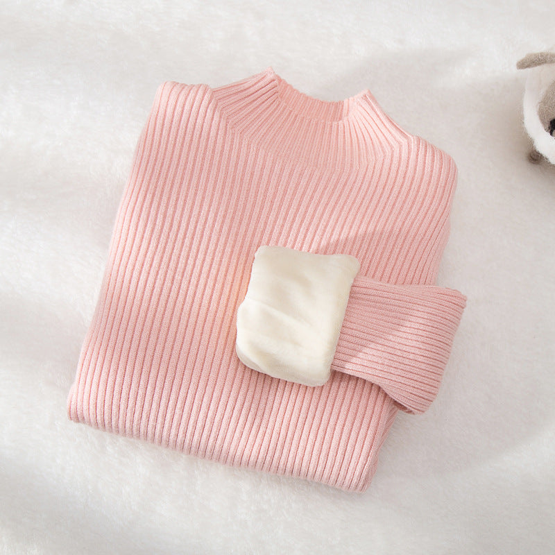 Fall Winter Kids Knitted Turtleneck Sweater