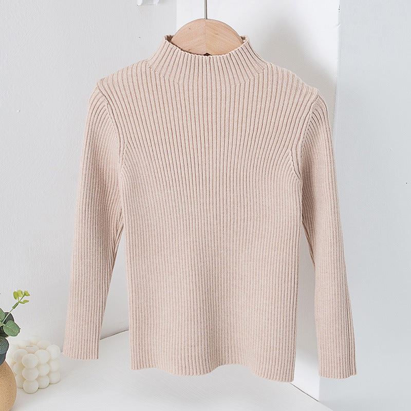 Fall Winter Kids Knitted Turtleneck Sweater