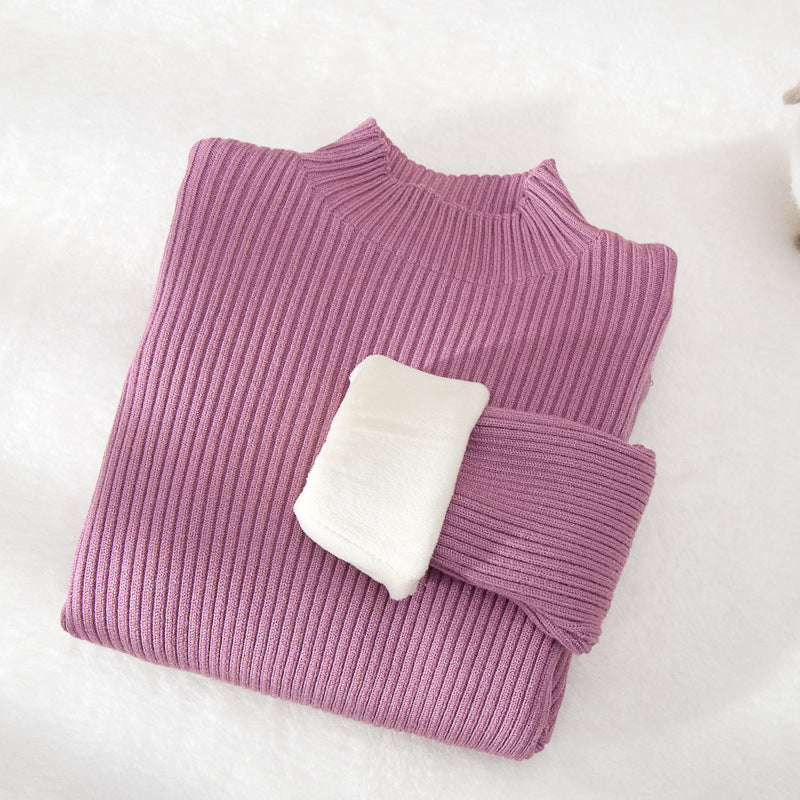 Fall Winter Kids Knitted Turtleneck Sweater