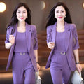 Fashion Women's Three-Piece Suit with Harem Pants