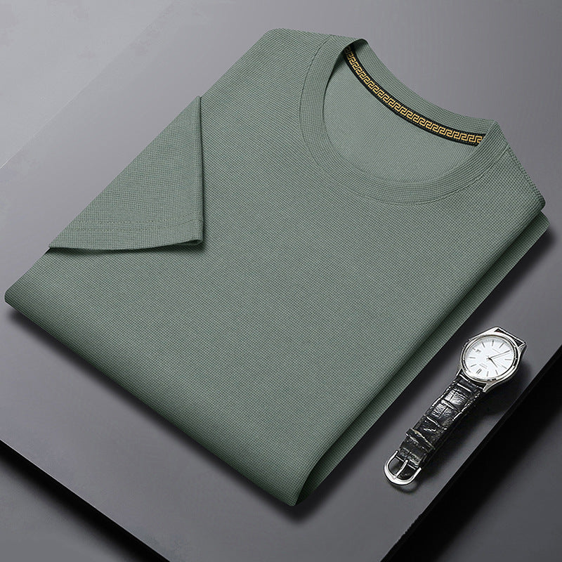 Men's Short Sleeve Waffle T-Shirt - Summer Casual