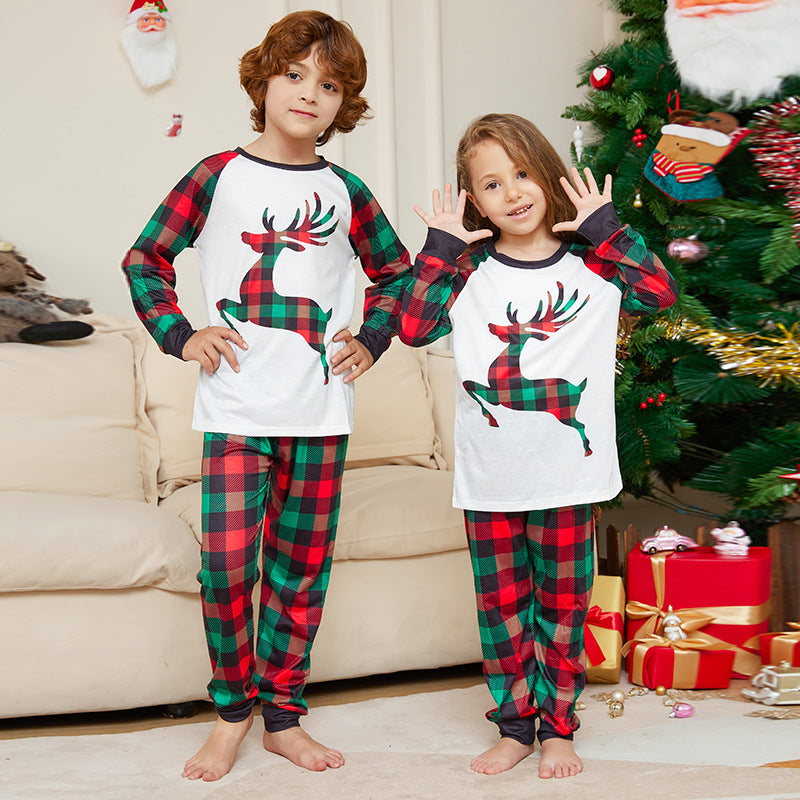 Christmas Family Cartoon Reindeer Pajama Set