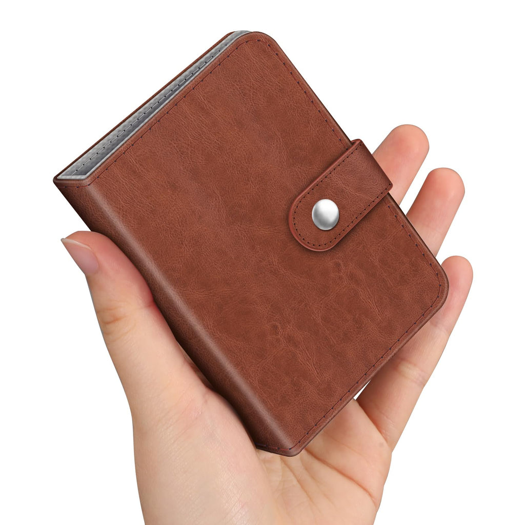 Fintie Mini Photos Album Book for 2x3 Inch Films - 52 Pockets Small Albums for Fujifilm Instax Mini Instant Camera/Polaroid Hi-Print Pictures Kpop Photocard Holder Binder Vintage Brown