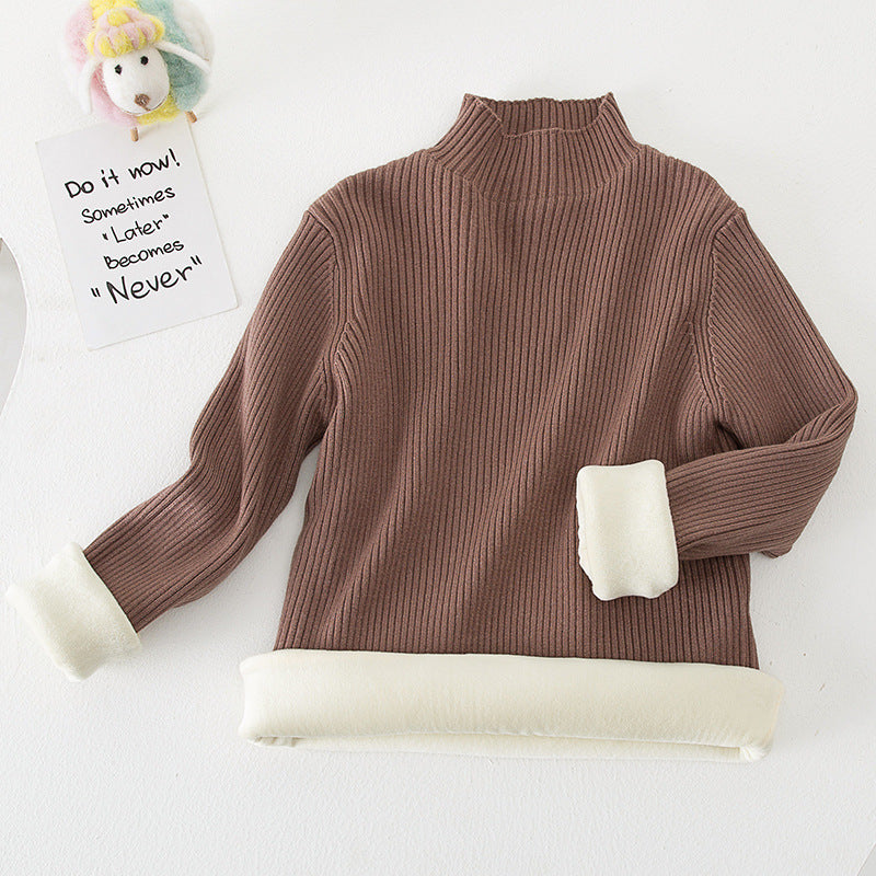 Fall Winter Kids Knitted Turtleneck Sweater