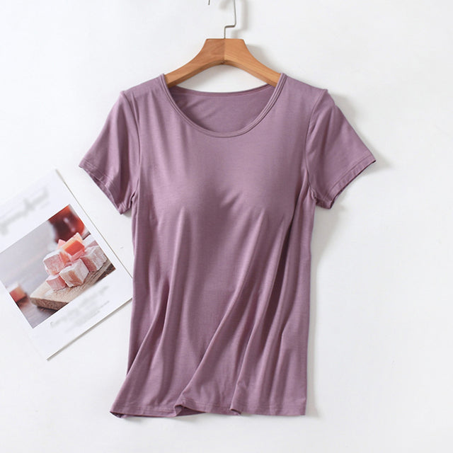 Women's Casual Summer T-Shirt with Cushion Fit
