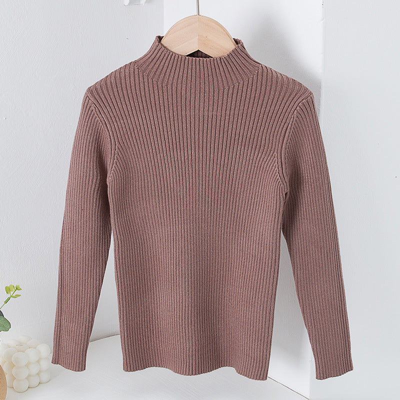 Fall Winter Kids Knitted Turtleneck Sweater