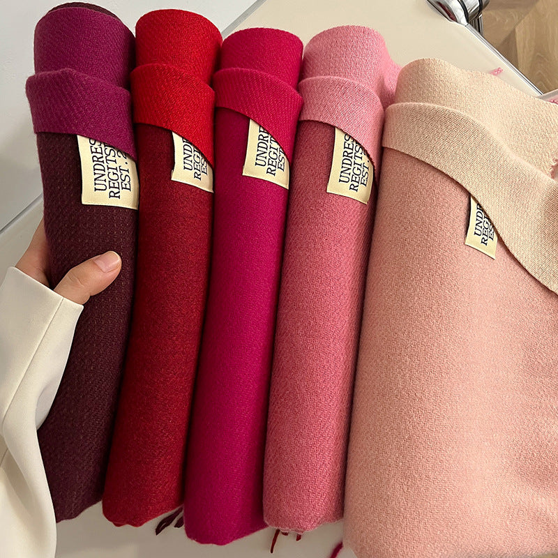 Double-Sided Cashmere Scarf for Women (Couple)