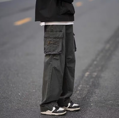High Street Utility Multi-Pocket Straight Work Pants