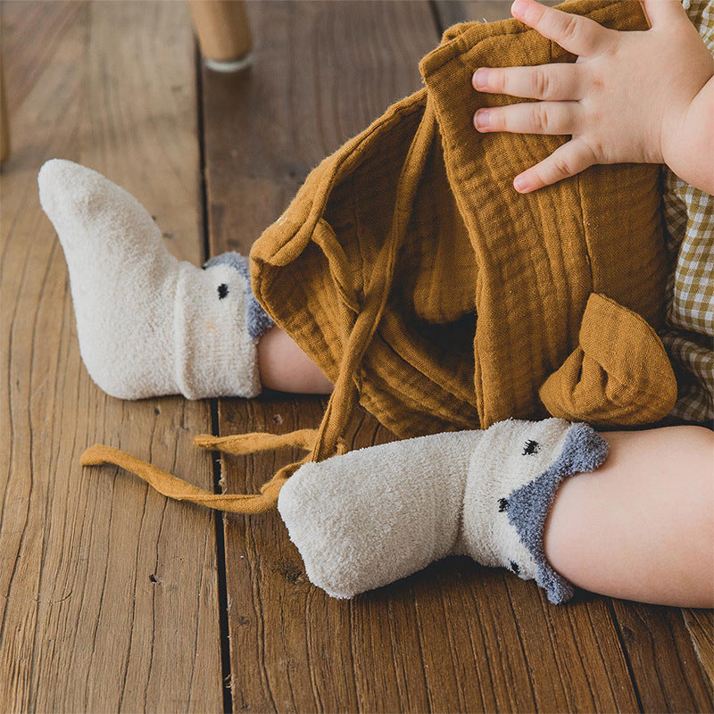 Baby Plus Fleece Indoor Home Shoes and Socks Set