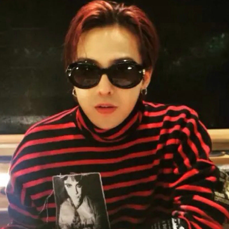 BTS Style Striped Turtleneck Top by G-Dragon