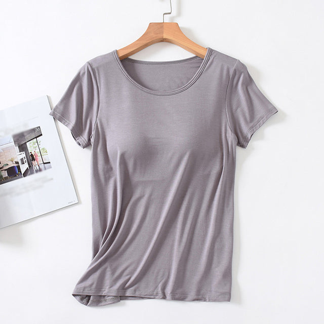 Women's Casual Summer T-Shirt with Cushion Fit