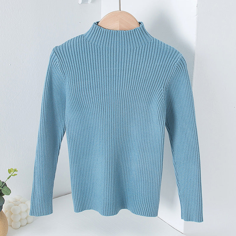 Fall Winter Kids Knitted Turtleneck Sweater