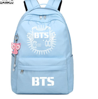 BTS Group Backpack - Unisex Canvas Shoulder Bag