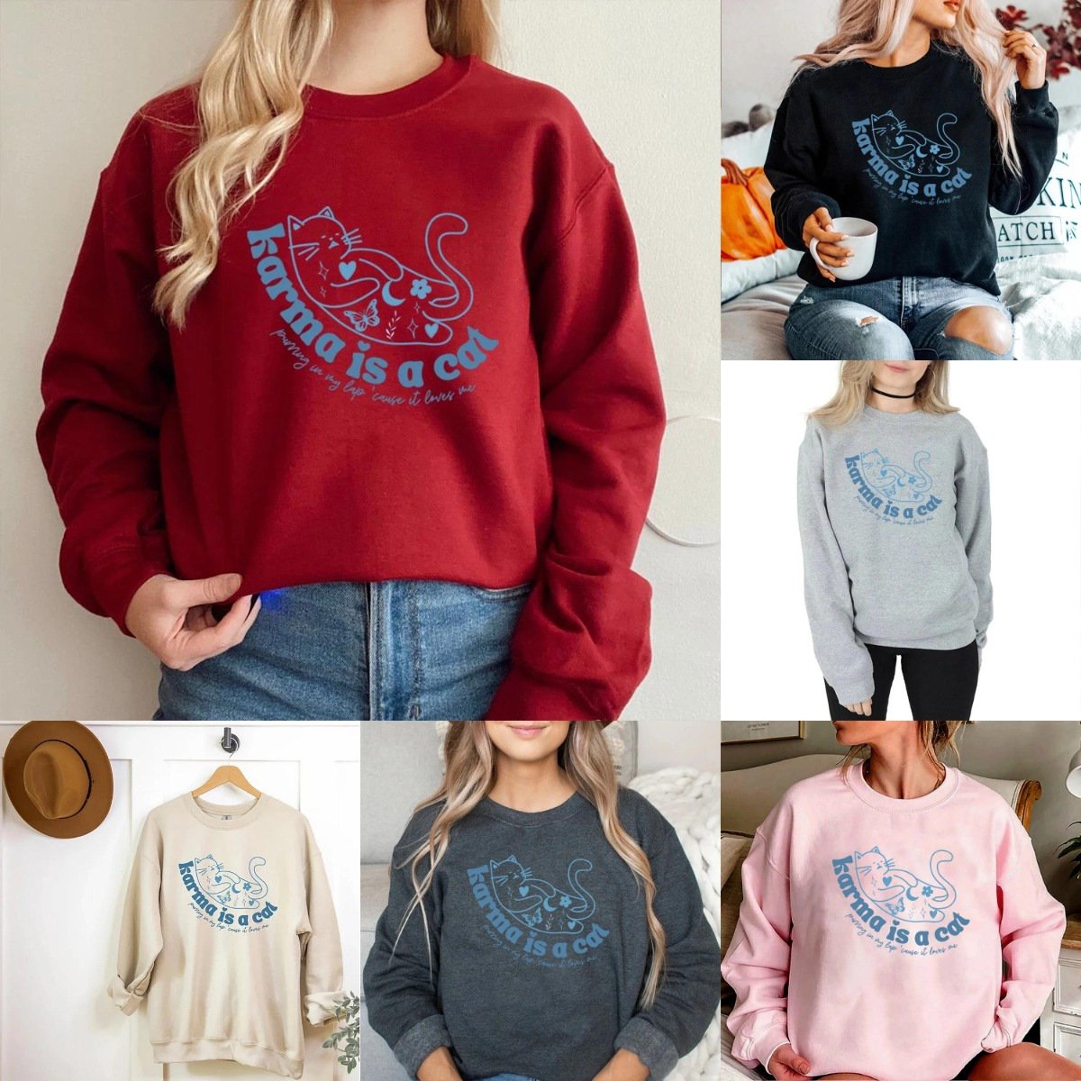 Retro Crew Neck Sports Sweater for Women