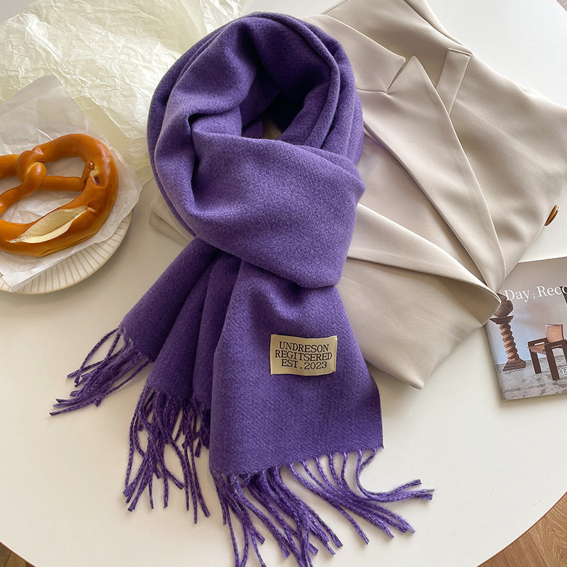 Double-Sided Cashmere Scarf for Women (Couple)