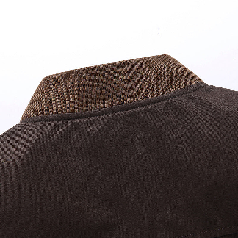 Stylish Men's Jacket with Baseball Collar