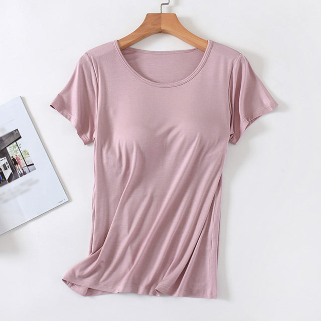 Women's Casual Summer T-Shirt with Cushion Fit