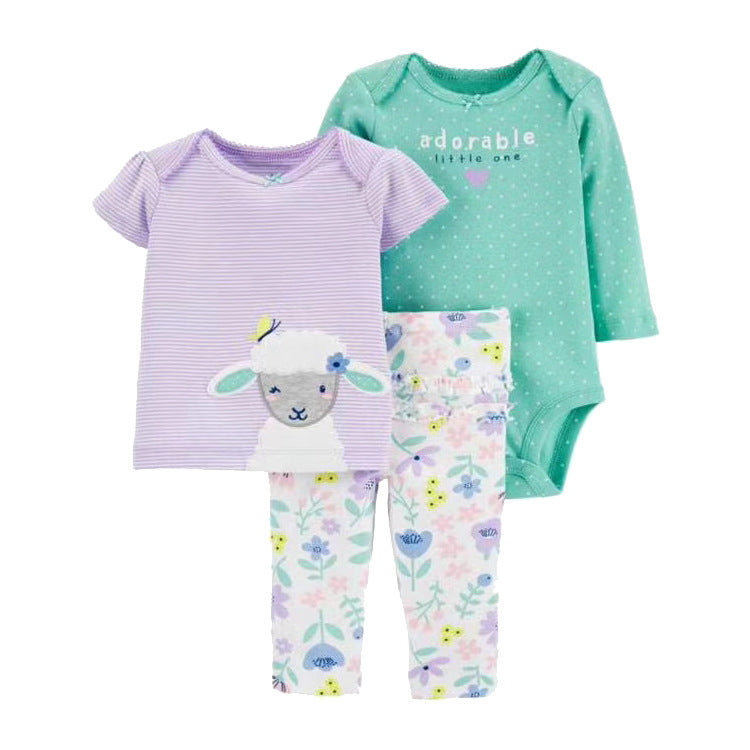 Spring Autumn Baby Clothing Set - 3 Pieces for Infants