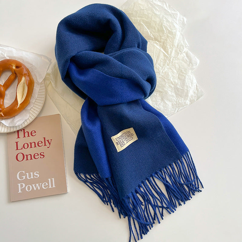 Double-Sided Cashmere Scarf for Women (Couple)