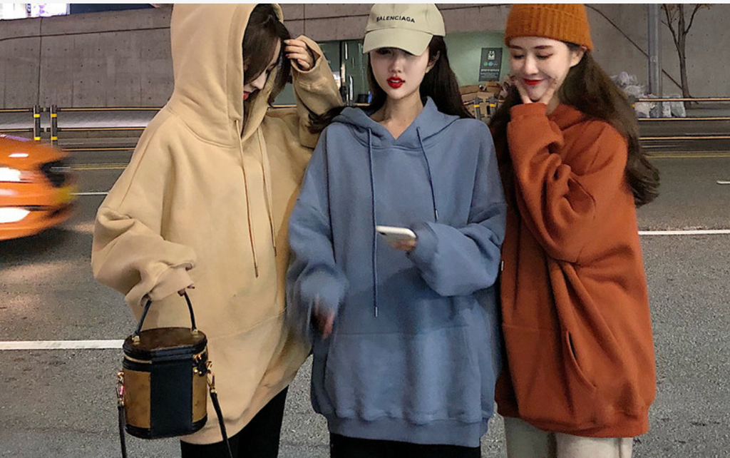 Women's Hooded Sweatshirt - Loose Fit, Multiple Colors