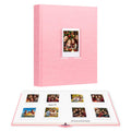 128 Pockets Photo Album with Writing Space Front Window For Polaroid Photo Albums 3 Inch Compatible with Fujifilm Instax Mini 12 11 9 8 7s 40 EVO Polaroid 300 HP Sprocket K-pop Photocards (Pink)