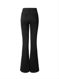 Vintage High Waist Slit Flared Bootcut Jeans for Women