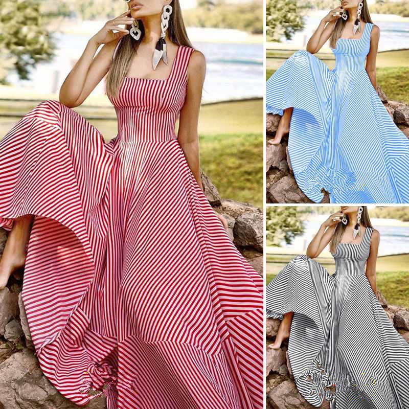 Summer Women's Striped Sleeveless Dress