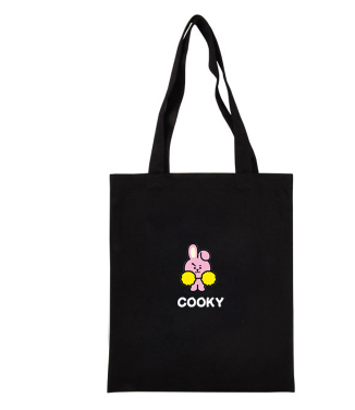 BTS Cartoon Canvas Shoulder Bag - Simple and Versatile
