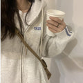 Autumn Zipper Hooded Thin Coat Sweater