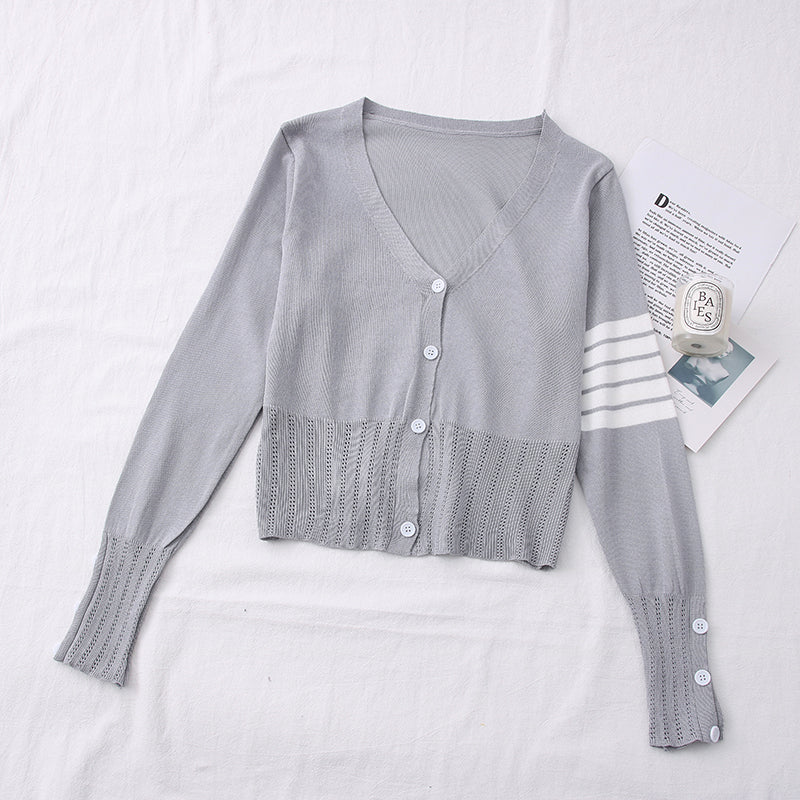 Autumn Fashion V-Neck Button Long Sleeve Cardigan