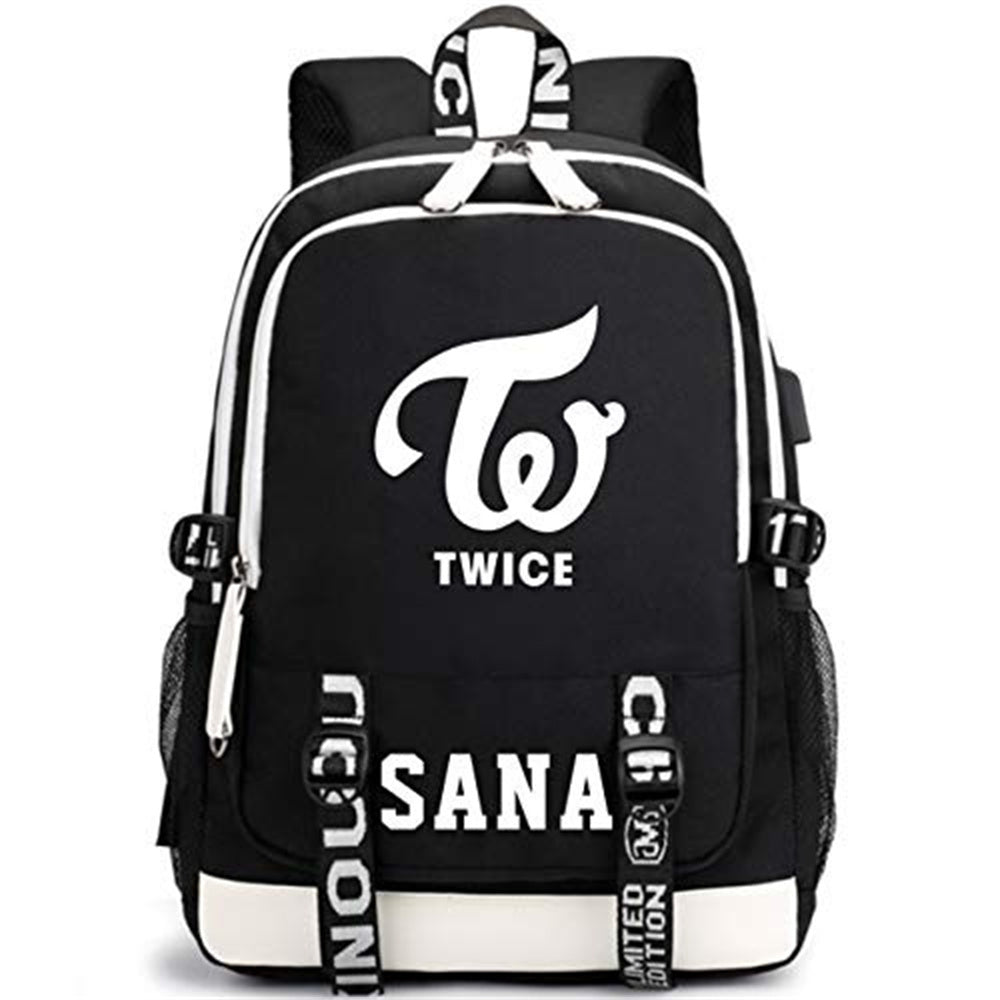 KPOP Twice Large USB Charging Travel Backpack Collection