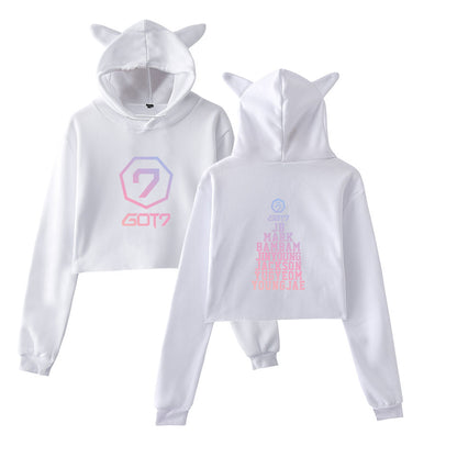 GOT7 Hoodie with Cat Print - Unisex Kpop Style
