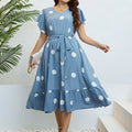 Summer V-Neck Tie-Waist Slimming Dress for Women