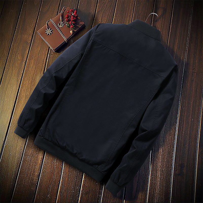 Stylish Men's Jacket with Baseball Collar