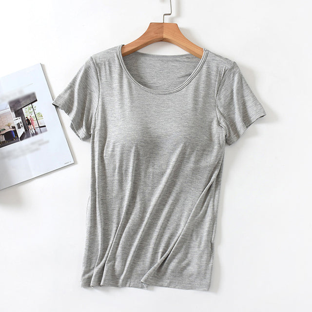 Women's Casual Summer T-Shirt with Cushion Fit