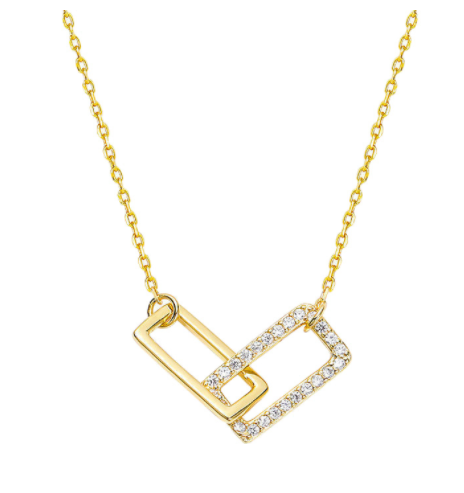 BTS Geometric Logo Pendant Necklace for Women in Steel
