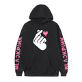 Blackpink Hoodie with Heart & Letter Designs (Casual)