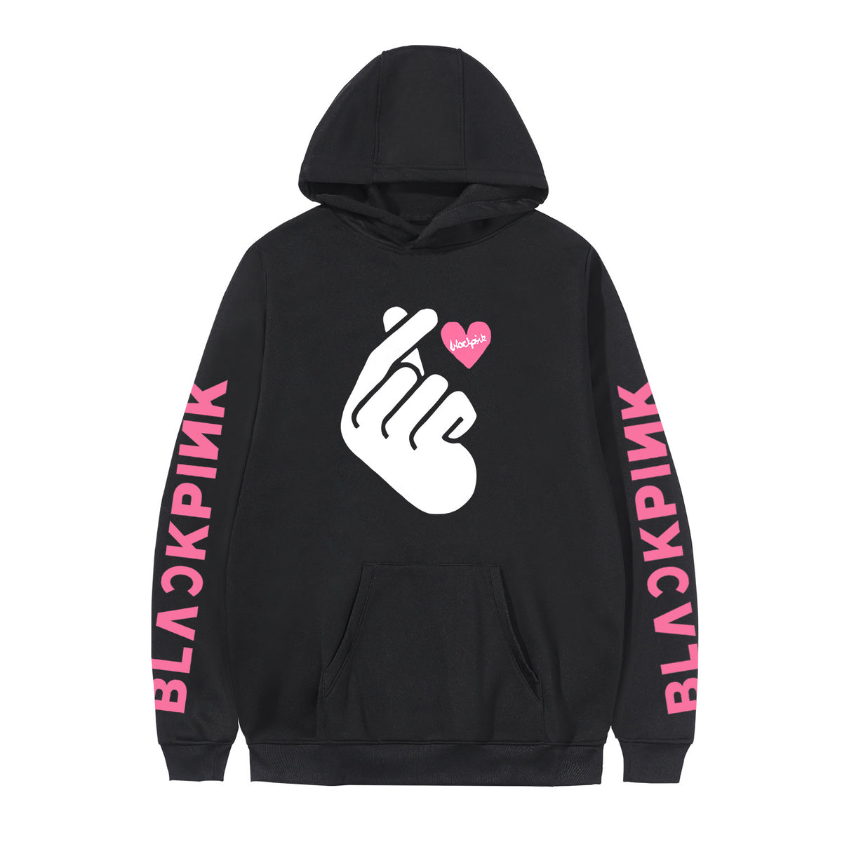 Blackpink Hoodie with Heart & Letter Designs (Casual)