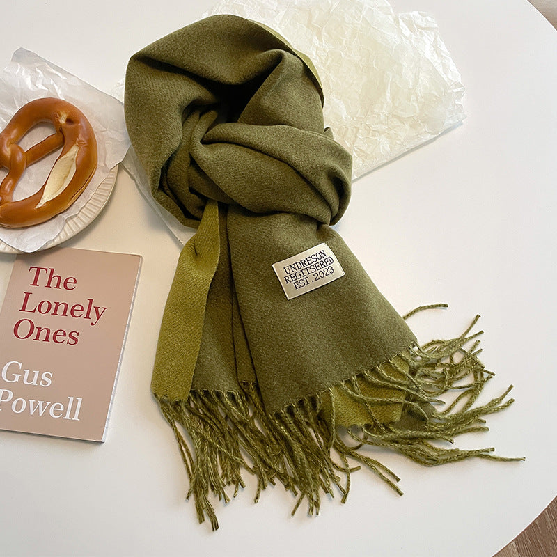 Double-Sided Cashmere Scarf for Women (Couple)