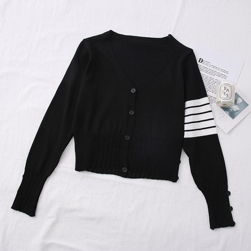 Autumn Fashion V-Neck Button Long Sleeve Cardigan
