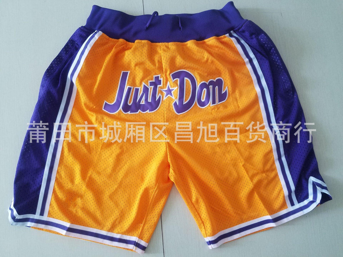 Lakers James Inspired Vintage Just Don Basketball Shorts