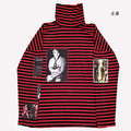 BTS Style Striped Turtleneck Top by G-Dragon