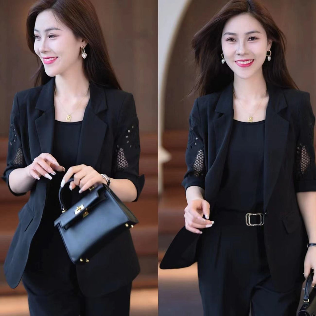 Fashion Women's Three-Piece Suit with Harem Pants